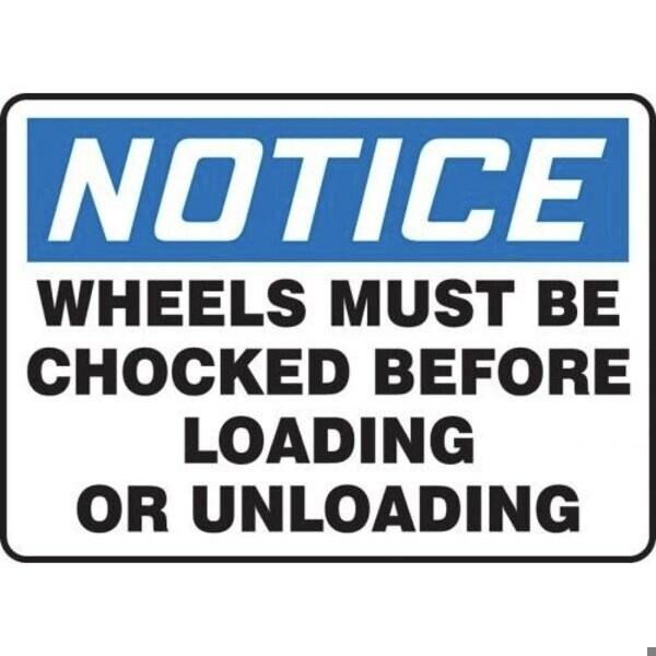 Accuform OSHA NOTICE Safety Sign WHEELS MUST MVHR843VS MVHR843VS - main